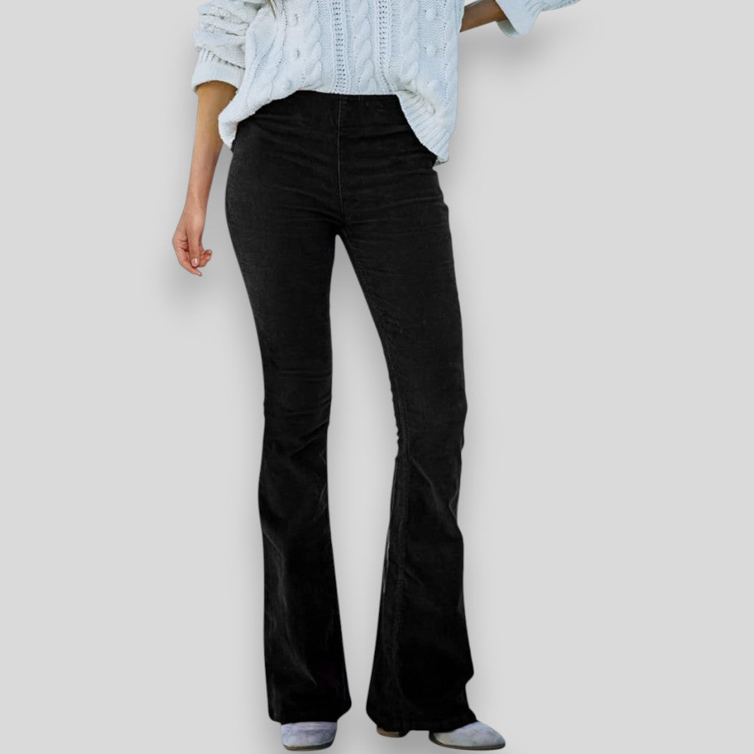 Rita | Hlače na trapez od samta.